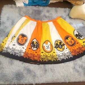 Disney Stitch Shoppe Loungefly Candy Corn Halloween Skirt 4X